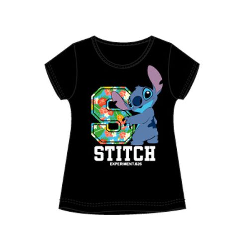 Disney Lilo und Stitch Black Kinder T-Shirt, Oberteil 10-16 Jahre