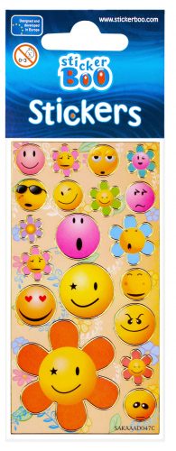 Emoji Aufkleber mit goldener Verzierung