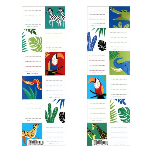 Tiere, Safari Etikett für Hefte