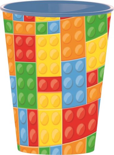 Bricks Lego gemusterter Plastikbecher, 260 ml