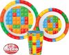 Bricks Lego-Muster-Geschirrset, Mikro-Kunststoff-Set