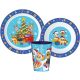 Paw Patrol Holiday Christmas Essgeschirr, micro Plastikset, mit Becher 260 ml