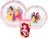 Disney Prinzessin True Geschirrset, mikrowellengeeignetes Plastikset, mit 260 ml Becher