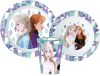 Disney Eiskönigin Ice Magic Geschirrset, Mikrokunststoffset mit 260 ml Glas