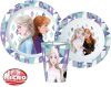 Disney Eiskönigin Ice Magic Geschirrset, Mikrokunststoffset mit 260 ml Glas