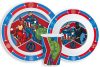 Avengers Army Geschirrset, Mikrokunststoffset, mit Glas 260 ml