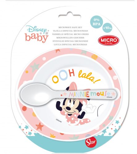 Disney Minnie Baby micro Tiefer Teller + Löffel Set