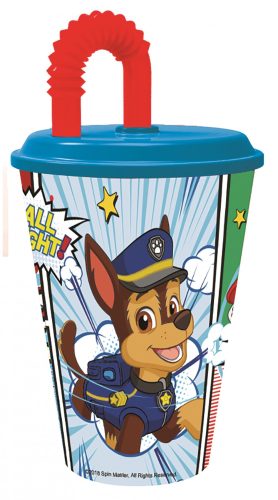 Paw Patrol All Right Strohhalm Glas, Kunststoff 430 ml