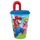 Super Mario Mushroom Kingdom Strohhalm Glas, Kunststoff 430 ml