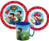 Super Mario Geschirrset, Mikrokunststoffset mit 350 ml Becher