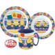 Minions Essgeschirr, Mikrokunststoff-Set mit Tasse 350 ml