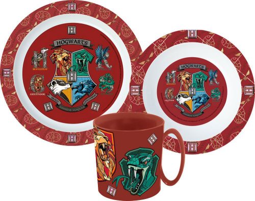 Harry Potter Essgeschirr, Mikro-Kunststoffset mit Becher 350 ml