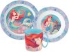 Disney Prinzessin Ariel Geschirrset, Microplastik-Set mit 350 ml Becher