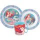 Disney Prinzessin Ariel Geschirrset, Microplastik-Set mit 350 ml Becher