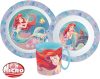 Disney Prinzessin Ariel Geschirrset, Microplastik-Set mit 350 ml Becher