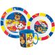 Paw Patrol Pup Power Geschirrset, Mikrokunststoff-Set mit Tasse 350 ml
