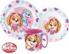 Paw Patrol Sketch Geschirrset, Mikrokunststoff-Set mit 350 ml Becher