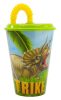 Dinosaurier T-Rex Strohhalmbecher, Kunststoff, 430 ml