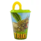 Dinosaurier T-Rex Strohhalmbecher, Kunststoff, 430 ml