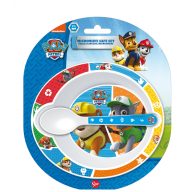Paw Patrol Baby Mikro-Tiefen Teller + Löffel Set