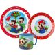 Super Mario Essgeschirr, Mikro-Kunststoffset mit Becher 265 ml