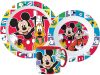 Disney Mickey  Better Together Essgeschirr, Micro-Kunststoff-Set mit Becher 265 ml