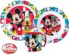 Disney Mickey  Better Together Essgeschirr, Micro-Kunststoff-Set mit Becher 265 ml