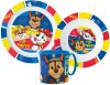 Paw Patrol Pup Power Geschirrset, Mikrokunststoff-Set mit Tasse 265 ml