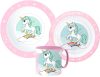 Einhorn Range Geschirrset, Micro-Kunststoffset mit 265 ml Becher