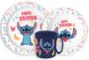 Disney Lilo und Stitch Palms Disney Lilo & Stitch Geschirrset, Mikrowellengeeignetes Plastikset mit 265 ml Tasse