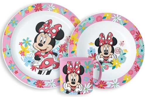 Disney Minnie Spring Essgeschirr, micro Plastikset mit Tasse 265 ml