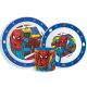 Spiderman Grid Essgeschirr, Mikrokunststoff-Set mit Becher 265 ml