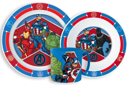 Avengers Army Essgeschirr, micro Plastikset mit Tasse 265 ml