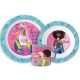 Barbie Geschirrset, Mikrokunststoff-Set mit Becher 265 ml