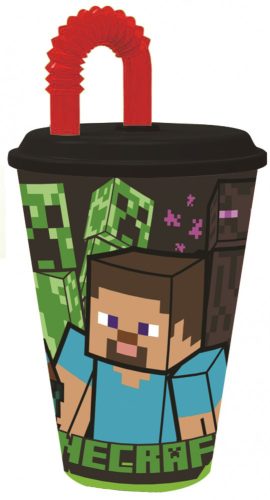 Minecraft Steve's Journey Strohhalmbecher, Kunststoff 430 ml