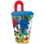 Sonic the Hedgehog Adventure Trinkbecher mit Strohhalm, Kunststoff 430 ml