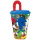 Sonic the Hedgehog Speedy Trinkbecher mit Strohhalm, Kunststoff 430 ml