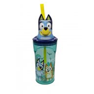 Bluey Splash 3D Plastikstrohhalm Becher 360 ml