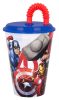 Avengers Heroic Squad Strohhalm Glas, Kunststoff 430 ml