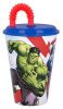 Avengers Heroic Squad Strohhalm Glas, Kunststoff 430 ml