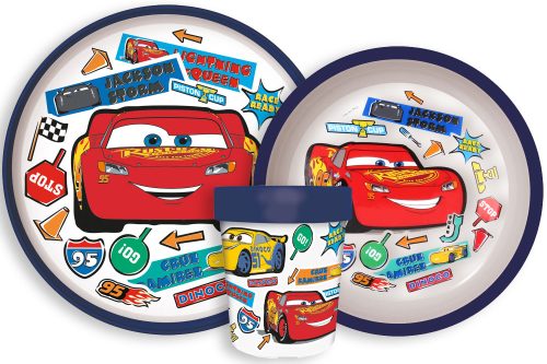 Disney Cars Stickers Rutschfest Essgeschirr, micro Plastikset