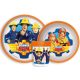 Feuerwehrmann Sam rutschfestes Geschirrset, Mikro-Plastik-Set