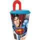 Superman Savior Strohhalm Glas, Kunststoff 430 ml