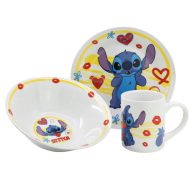   Disney Lilo und Stitch Heart Porzellan-Essgeschirr im Geschenkkarton