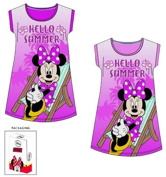 Disney Minnie Kinder kurz Nachthemd, Nachtkleid in einer Geschenkbox 3-8 Jahre