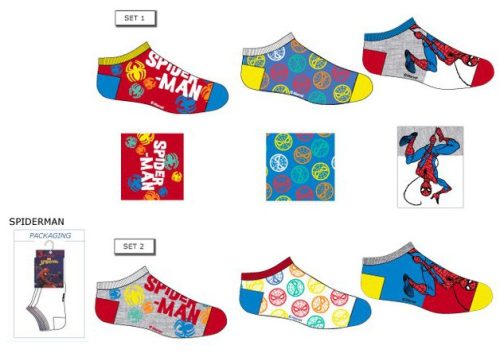 Spiderman Kinder-Sneaker-Socken 23-34