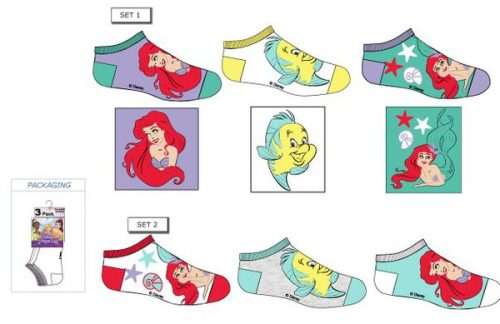 Disney Prinzessin, Ariel Kinder No-show Socken 23-34