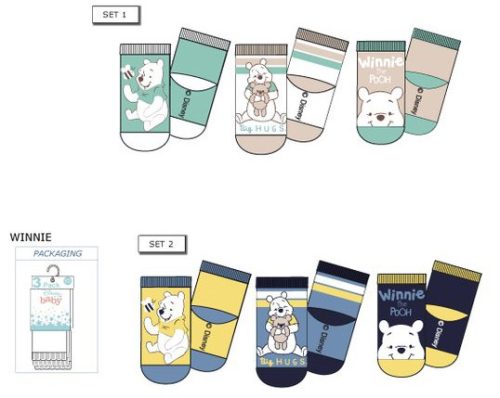 Disney Winnie Puuh Baby Socken 0-12 Monate