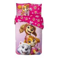 Paw Patrol Pink Squad Bettwäsche-Set 140×200cm, 65x65 cm
