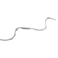 Victoria Silberfarbene Armband mit weißen Steinen